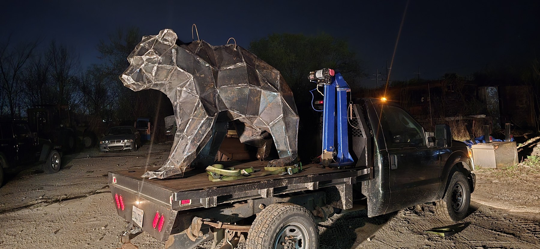 Grizzly Bear loaded for transport