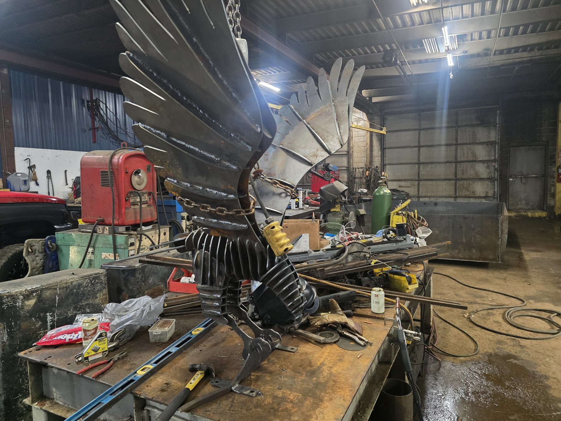 Eagle wings and steelwork
