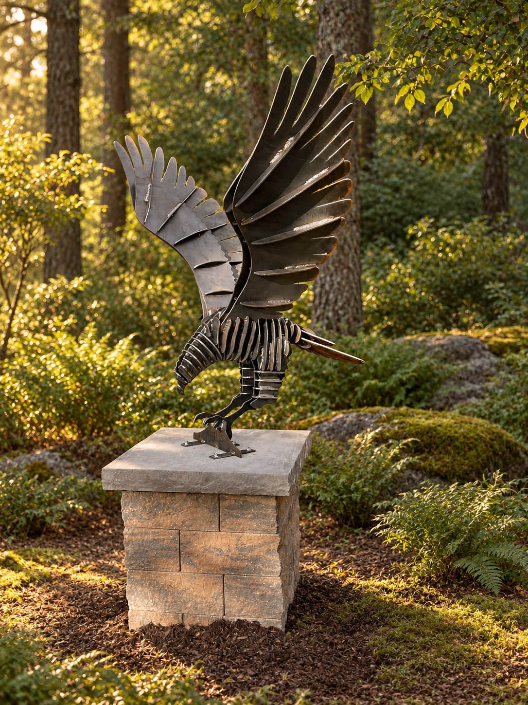 woodland image of the eagle sculpture