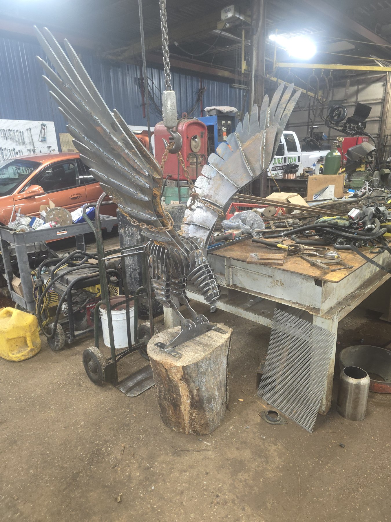 Eagle in the workshop